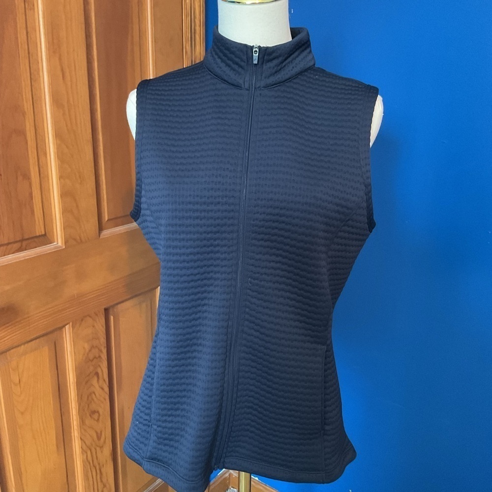 Lady Hagen Navy Blue Vest. Textured Material. Size Medium